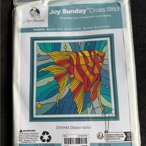 Joy Sunday Cross Stitch Kit-Danio Rerio with Colorful Fish Design BE